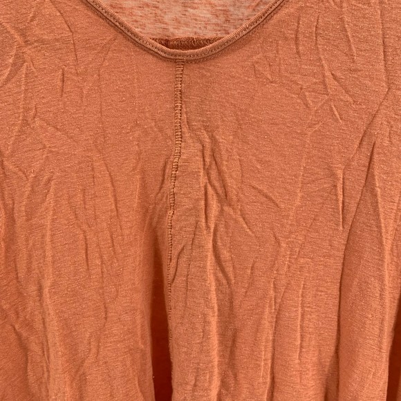 Free People orange cold shoulder short sleeve top small - Picture 5 of 7